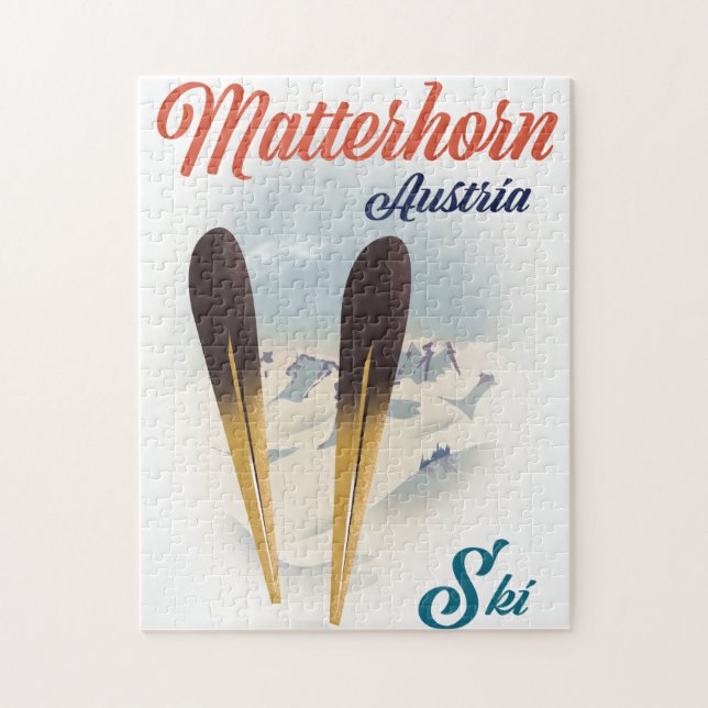 Matterhorn Austria ski poster. Pussel (Vertikal)