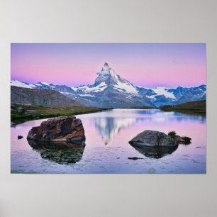 Matterhorn-berget i Zermatt, Schweiz Poster