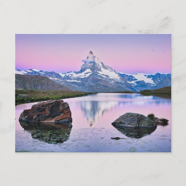 Matterhorn-berget i Zermatt, Schweiz Vykort (Framsida)