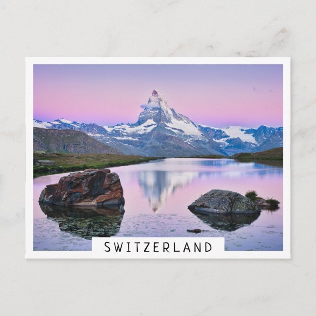 Matterhorn-berget i Zermatt, Schweiz Vykort (Framsida)