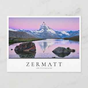Matterhorn-berget i Zermatt, Schweiz Vykort