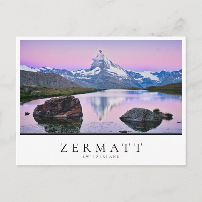 Matterhorn-berget i Zermatt, Schweiz Vykort (Framsida)