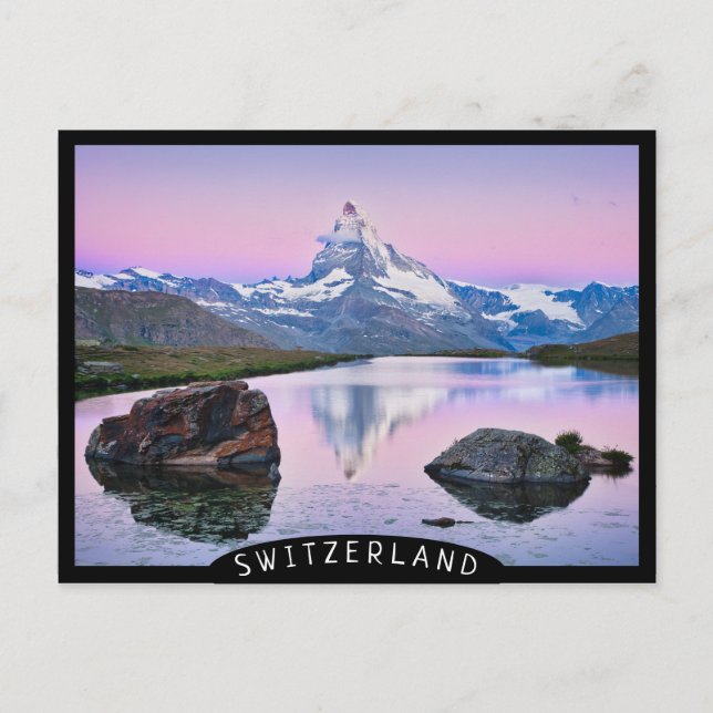 Matterhorn-berget i Zermatt, Schweiz Vykort (Framsida)