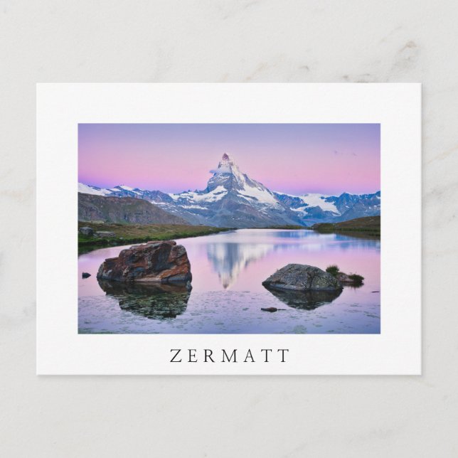 Matterhorn-berget i Zermatt, Schweiz Vykort (Framsida)