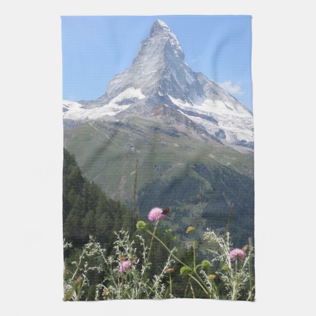 Matterhorn bergfoto kökshandduk (Vertikal)