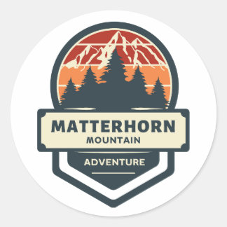 Matterhorn bergs maximala stigning och vandring runt klistermärke