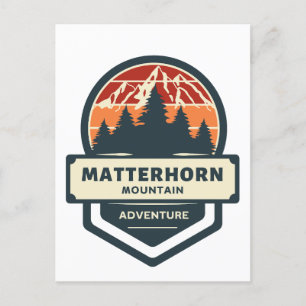 Matterhorn bergs maximala stigning och vandring vykort