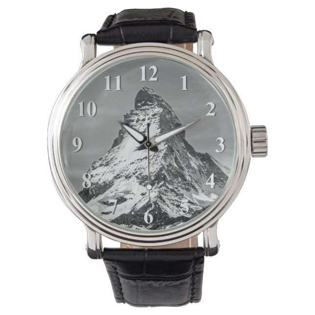 Matterhorn Black and White med Numbers Armbandsur (Framsida)