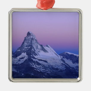 Matterhorn i gryningen, Zermatt, schweiziska alper Julgransprydnad Metall