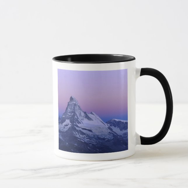 Matterhorn i gryningen, Zermatt, Schweiziska Alper Mugg (Höger)