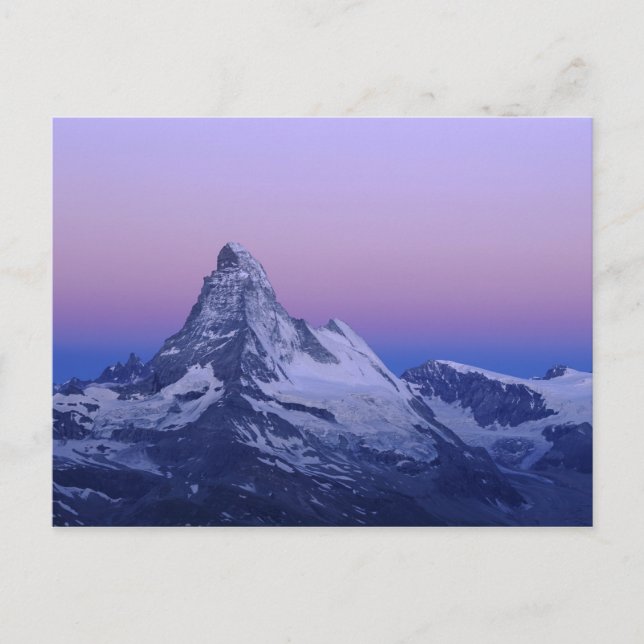 Matterhorn i gryningen, Zermatt, schweiziska alper Vykort (Framsida)