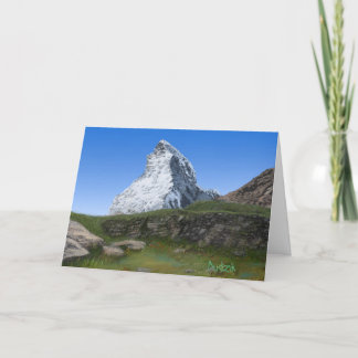 Matterhorn i Schweiz Uppmuntra Verse JW Tack Kort