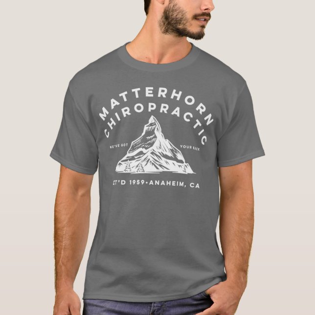 Matterhorn Kiropraktik vintage T Shirt (Framsida)