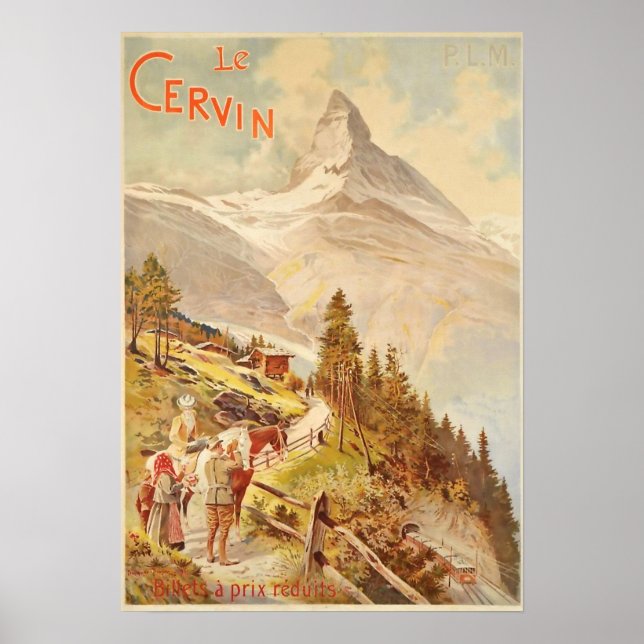 Matterhorn Le Cervin Vintage resor Poster (Framsidan)