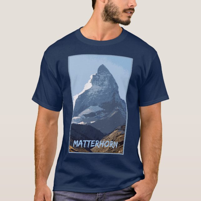 Matterhorn Mountain Design, Schweiz T Shirt (Framsida)