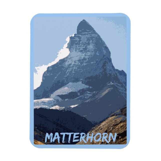 Matterhorn Mountain Design, Zermatt, Schweiz Magnet (Vertikal)