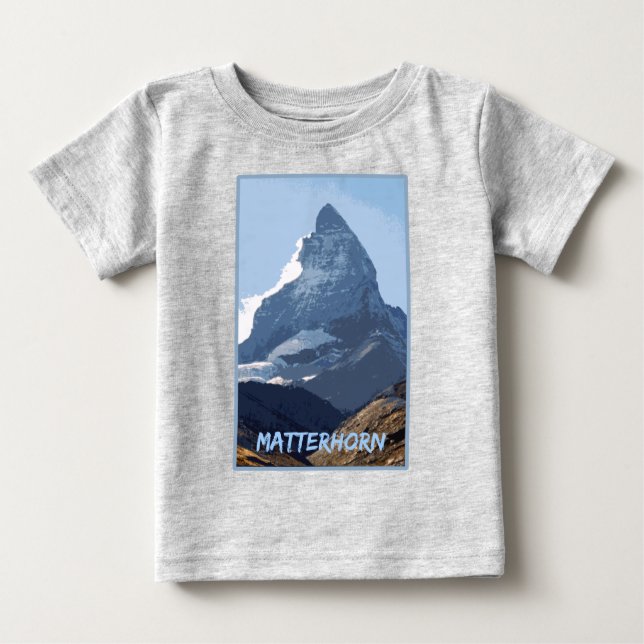 Matterhorn Mountain Design, Zermatt, Schweiz T Shirt (Framsida)