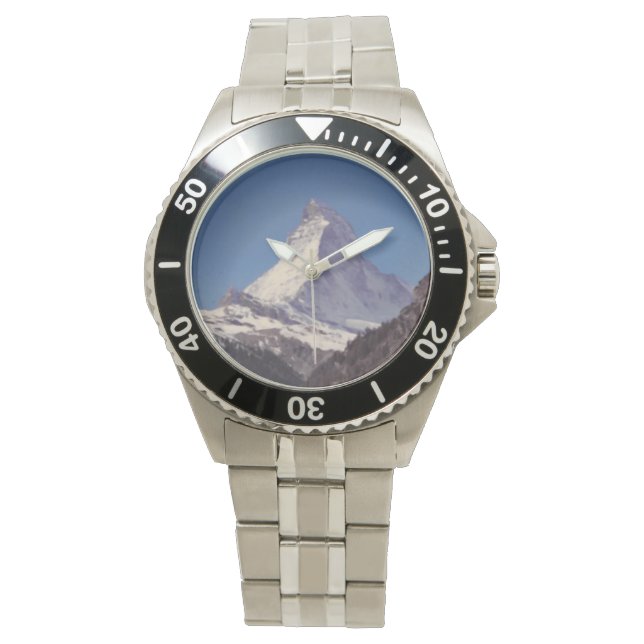 Matterhorn Mountain Stainless Steel Manar Watch Wa Armbandsur (Framsida)