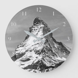 Matterhorn numrerar svartvitt litet stor klocka