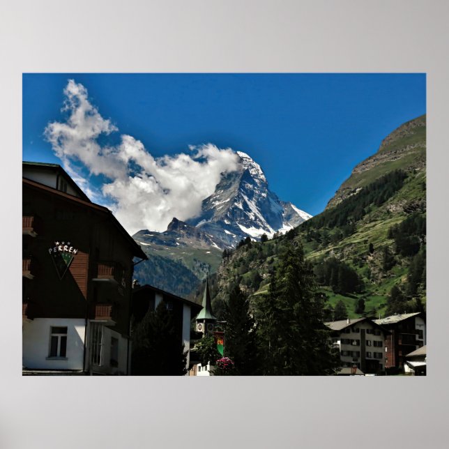 Matterhorn och Zermatt Poster (Framsidan)