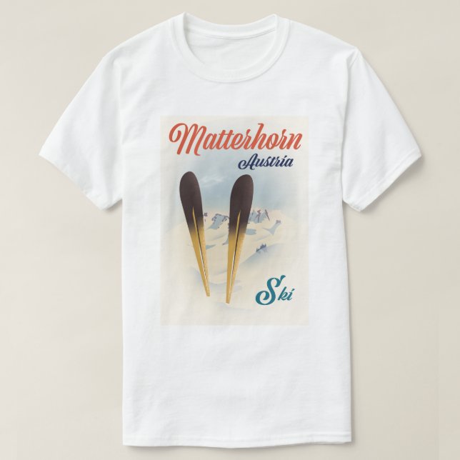 Matterhorn Österrike skidaffisch. T Shirt (Design framsida)