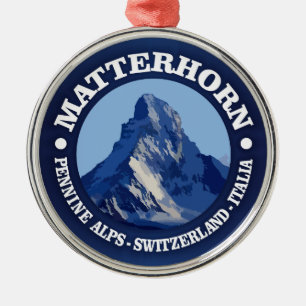 Matterhorn (rd) julgransprydnad metall