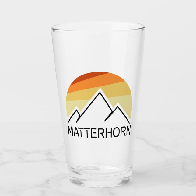 Matterhorn Schweiz Italien Retro Glaskopp (Framsida)