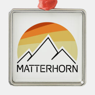 Matterhorn Schweiz Italien Retro Julgransprydnad Metall