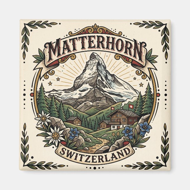 Matterhorn Schweiz Magnet (Framsidan)