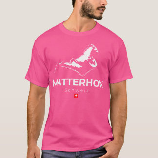 Matterhorn Schweiz Mountain Rockklättning Hiki T Shirt