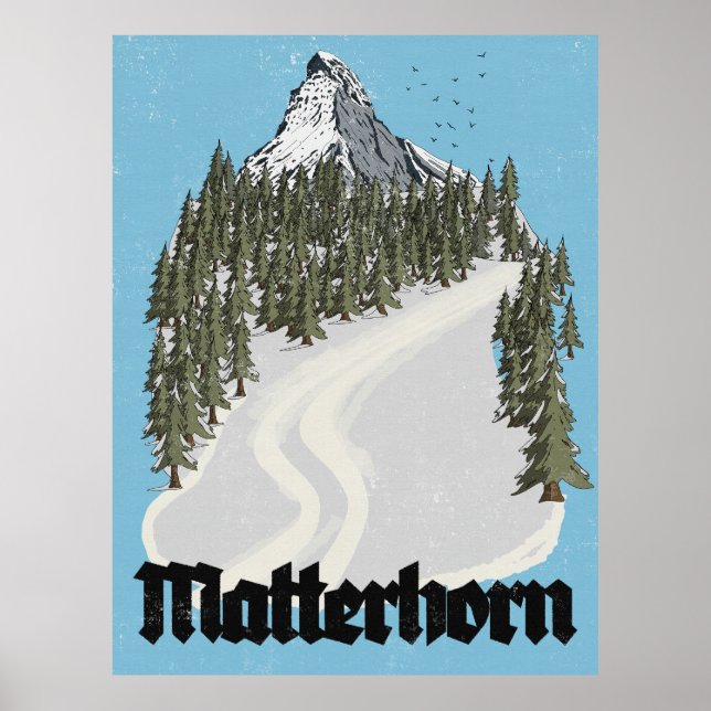 Matterhorn Schweiz Resa Poster (Framsidan)