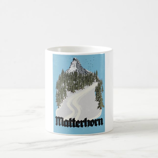 Matterhorn Schweiz Resa Poster Kaffemugg (Center)
