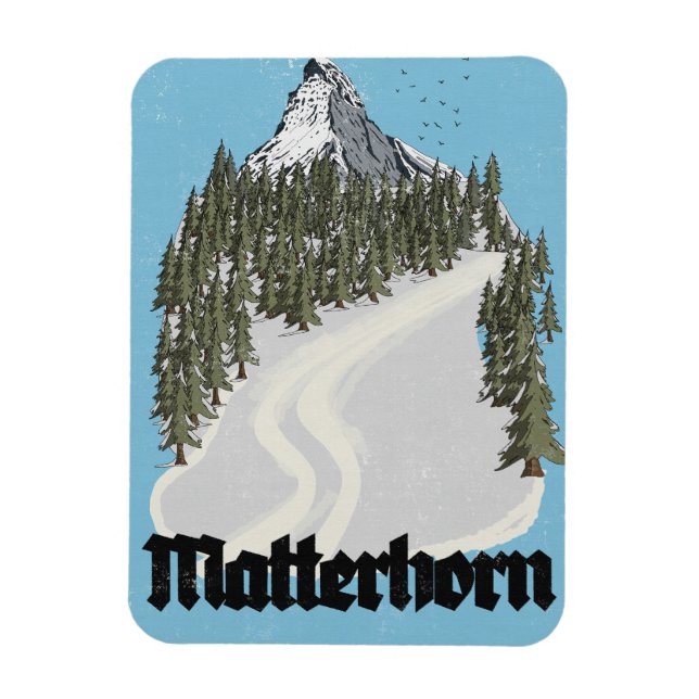 Matterhorn Schweiz Resa Poster Magnet (Vertikal)