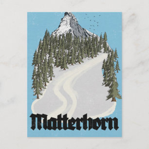 Matterhorn Schweiz Resa Poster Vykort