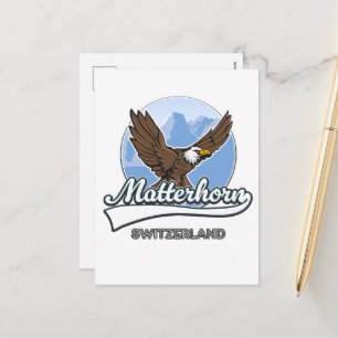 Matterhorn Schweiz resande logotyp Helg Vykort