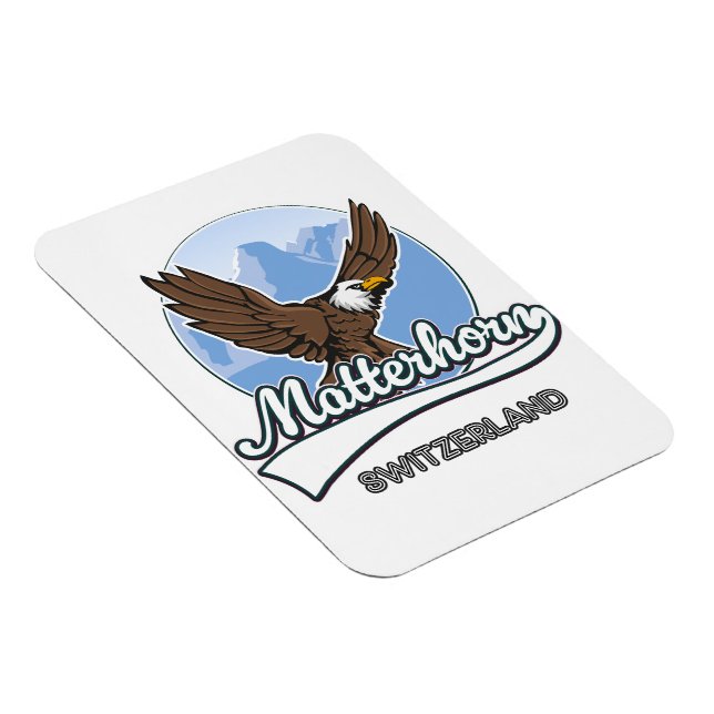 Matterhorn Schweiz reslogotyp Magnet (Högersidan)