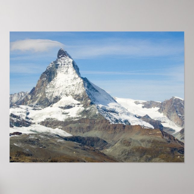Matterhorn, Schweiz, schweiziska Alperna Poster (Framsidan)
