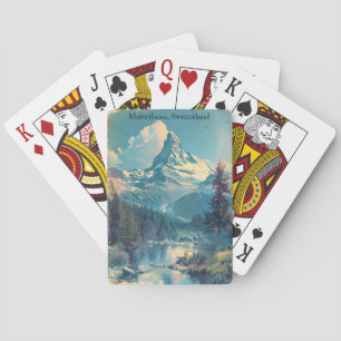 Matterhorn Schweiz Swiss Alperna Vintage Casinokort