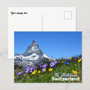 Matterhorn Schweiz Travel Souvenir Vykort