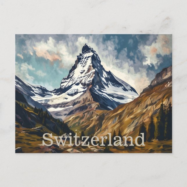 Matterhorn Schweiz vykort (Framsida)