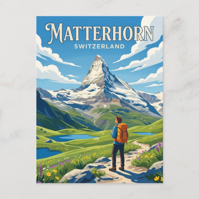 Matterhorn Schweiz Vykort (Framsida)