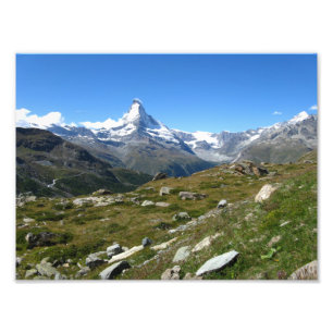 Matterhorn schweizisk alperna, Zermatt fototryck