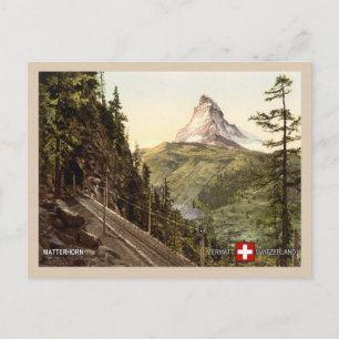 Matterhorn Schweiziska Alperna Zermatt Schweiz Vykort