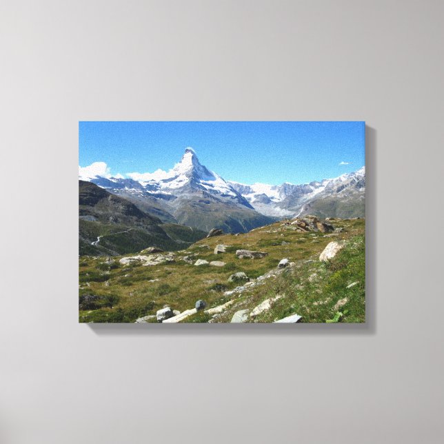 Matterhorn, schweiziska Alpernor Wrapped Canvas (Framsida)