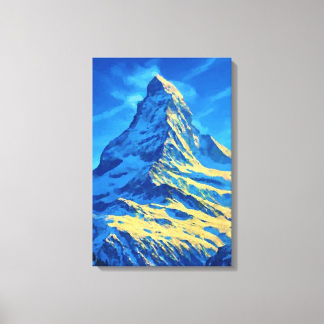 Matterhorn Swiss Alpernas Canvastryck (Framsida)