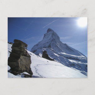 Matterhorn täckt snö vykort