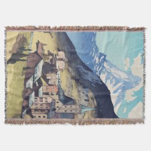Matterhorn tryck för Zermatt Schweitz vintagekons Mysfilt
