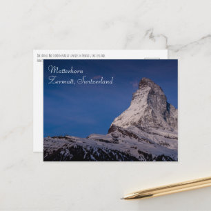 Matterhorn vid soluppgång Schweiz Vykort
