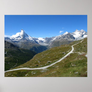 Matterhorn View, schweiziska Alpernor Poster