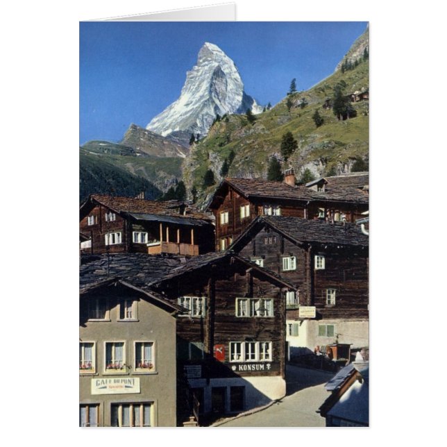 MATTERHORN ZERMATT SCHWEITZ HÄLSNINGSKORT (Framsidan)